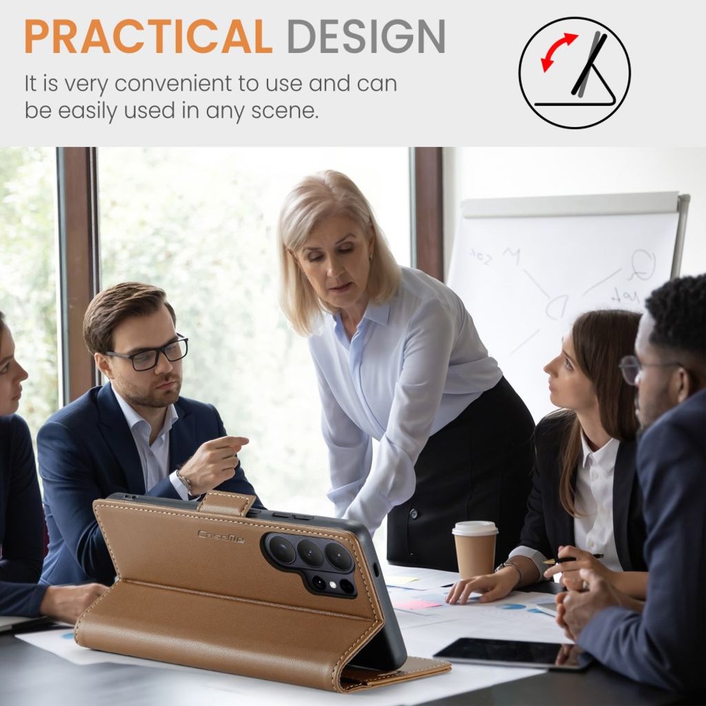 CASEME Samsung Galaxy S26 Ultra Plånboksfodral RFID-blockerande – Brun