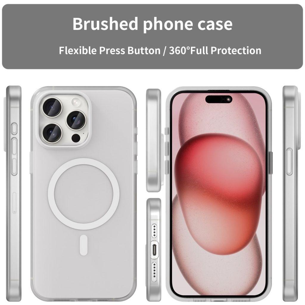 iPhone 15 Pro Max Case with MagSafe - White