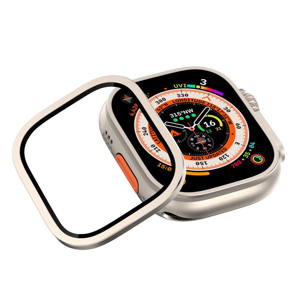Apple Watch Ultra 3/Ultra 2/Ultra 49 mm skjermbeskytter i herdet glass – grå