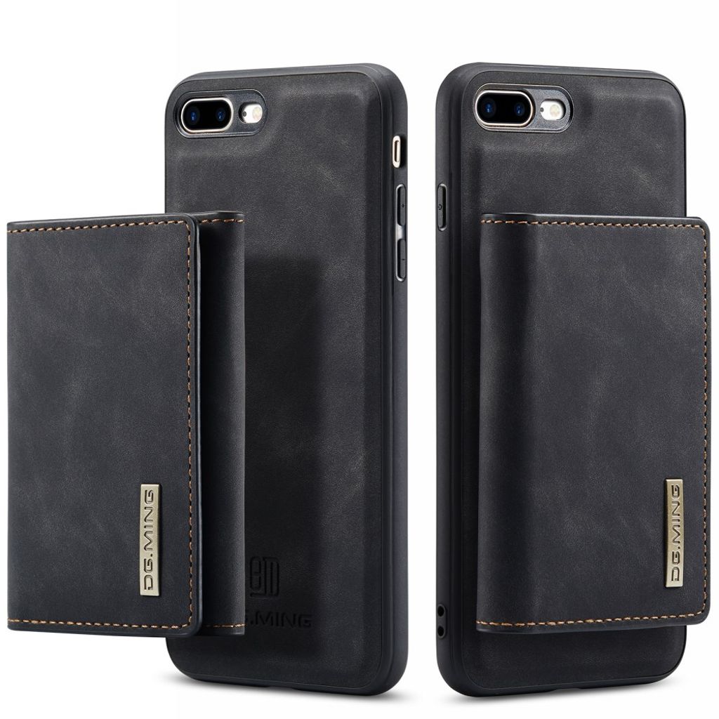DG.MING iPhone 7 Plus / 8 Plus Cover med Pung - Sort