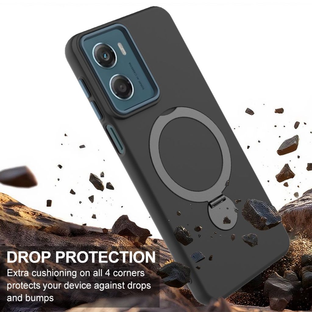 Motorola Moto G06 Power 4G/Moto G06 4G Deksel MagSafe-kompatibel Ring - Svart