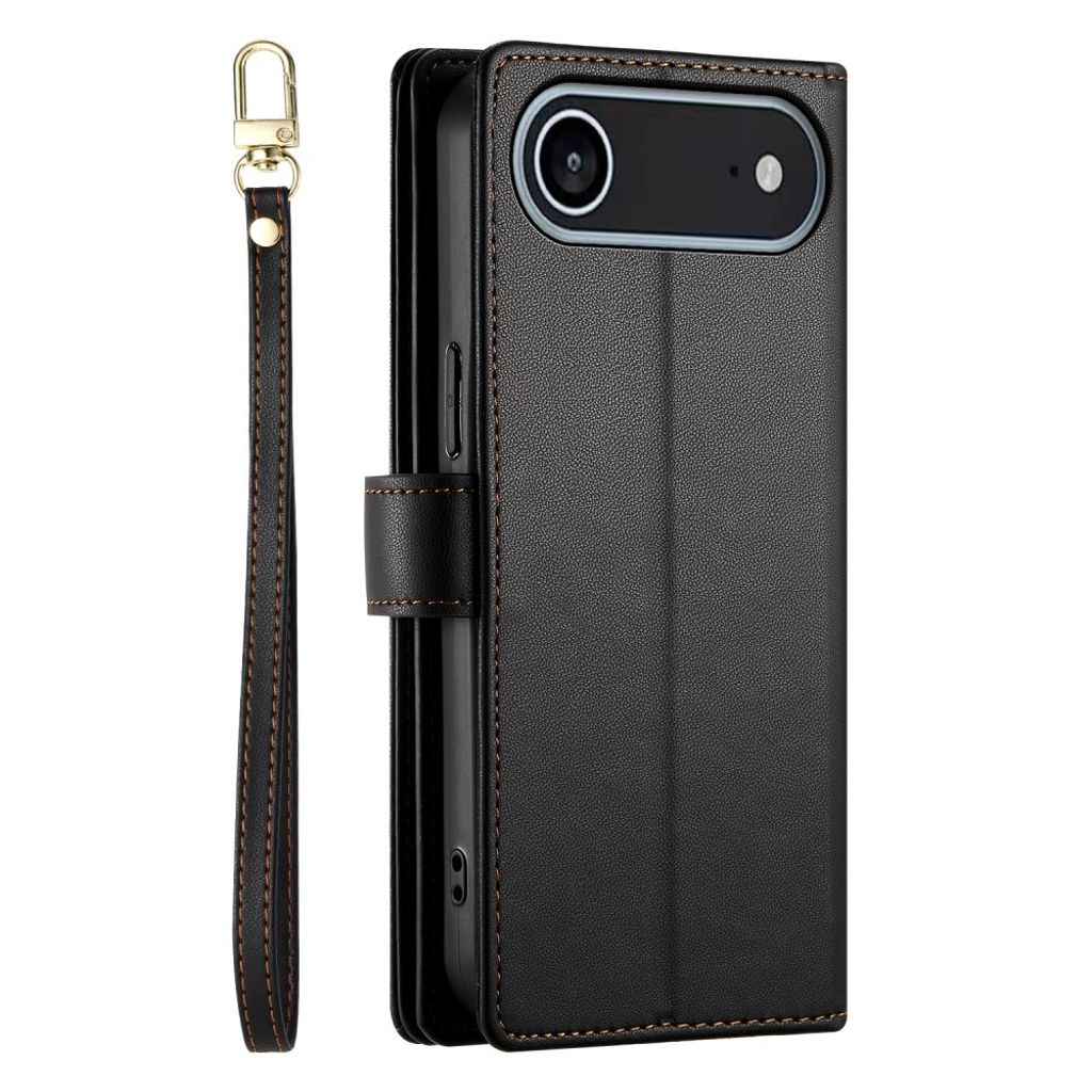 iPhone 17 Air Plånboksfodral med Bärrem - Svart