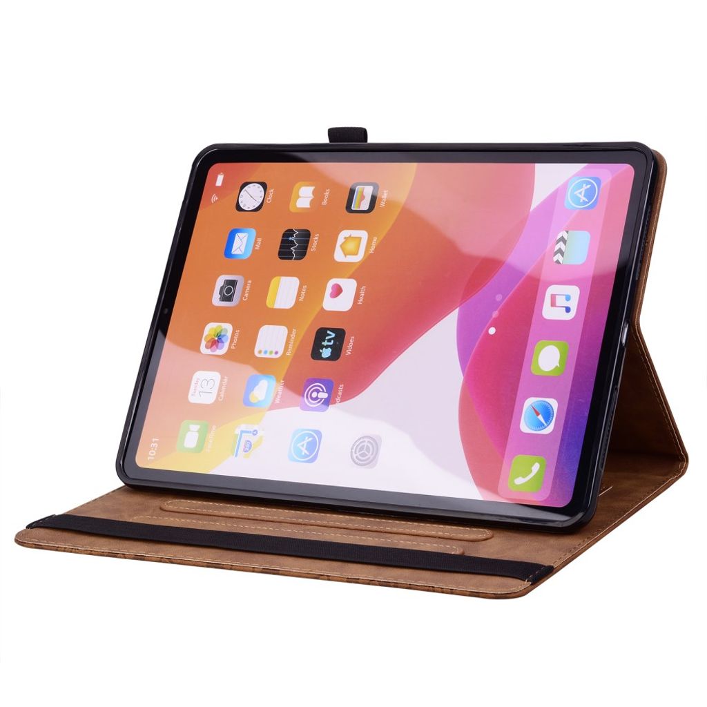 Samsung Galaxy Tab A9 / Galaxy Tab A11 Fodral med tryck - Brun