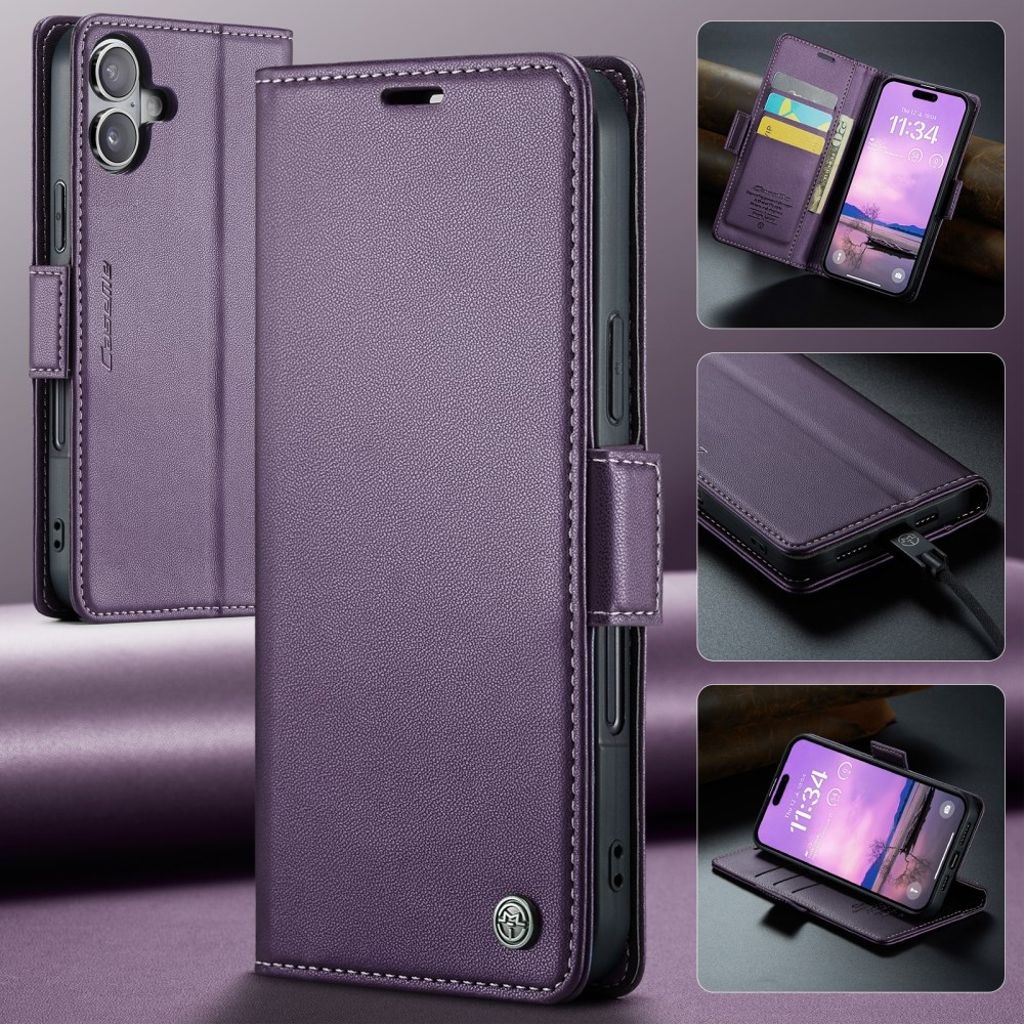 CASEME iPhone 17 Etui med Stativ - Lilla