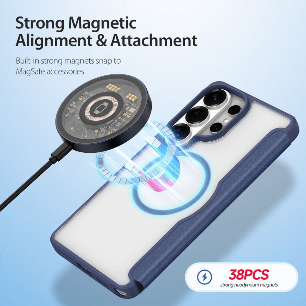 DUX DUCIS Samsung Galaxy S26 Ultra MagSafe Plånboksfodral – Blå