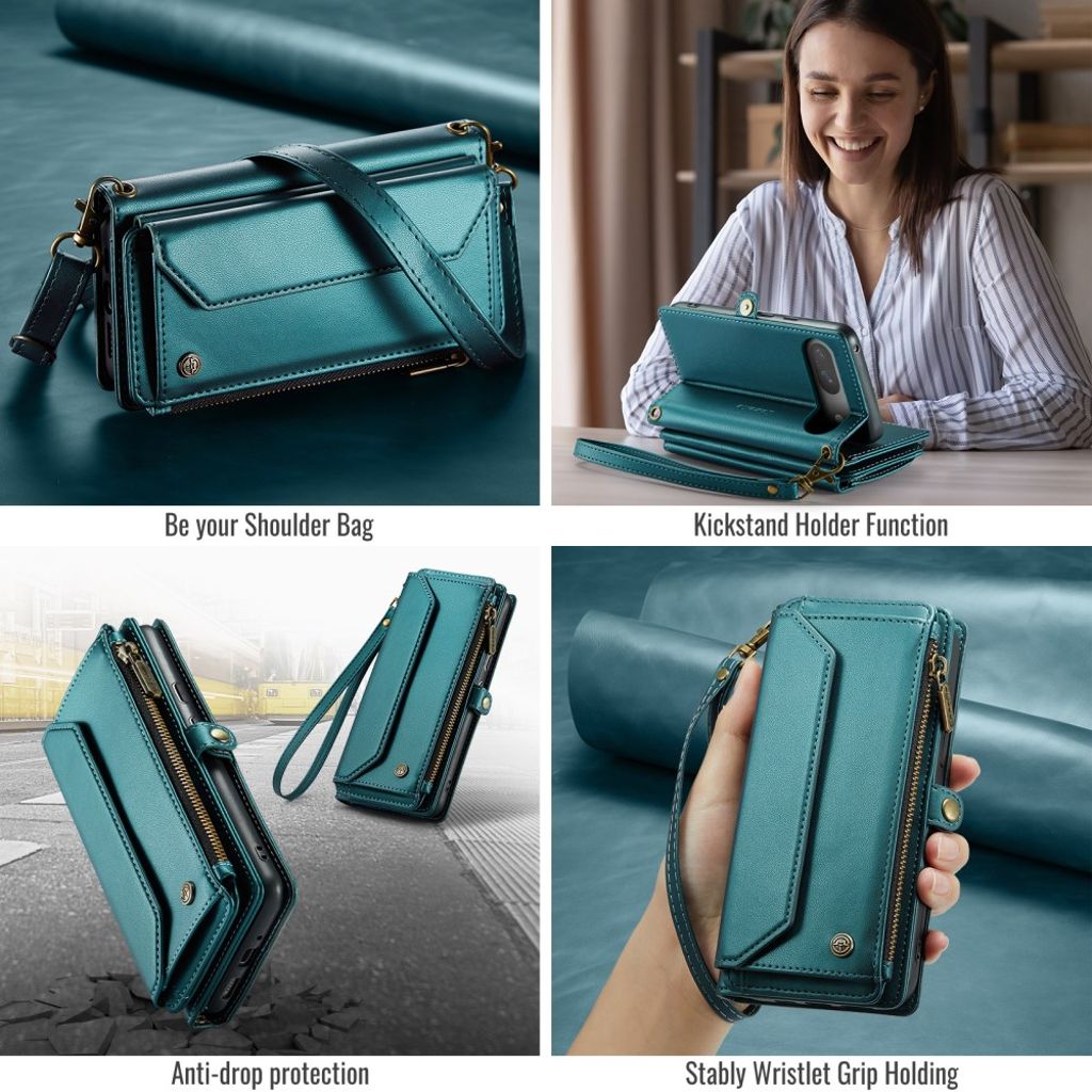 CASEME Google Pixel 10 Pro / Pixel 10 Etui med 10 Kortplads - Grøn