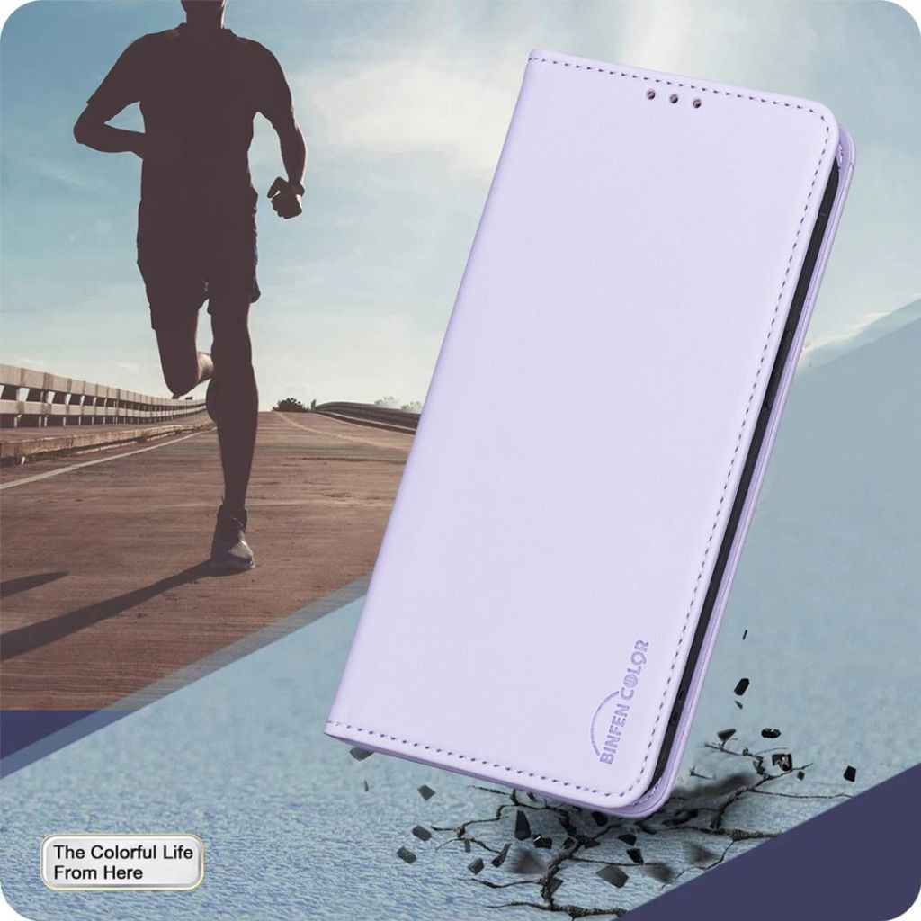 BINFEN COLOR Samsung Galaxy A37 5G Plånboksfodral Korthållare Stativ – Lila