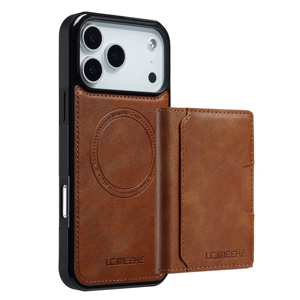 LC.IMEEKE iPhone 17 Pro MagSafe cover med pung - Brun