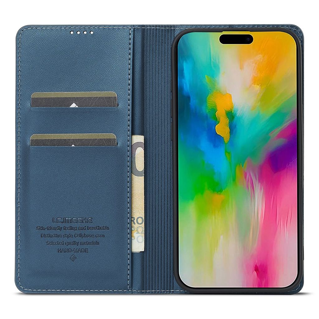 LC.IMEEKE iPhone 17 Wallet Cover - Blue