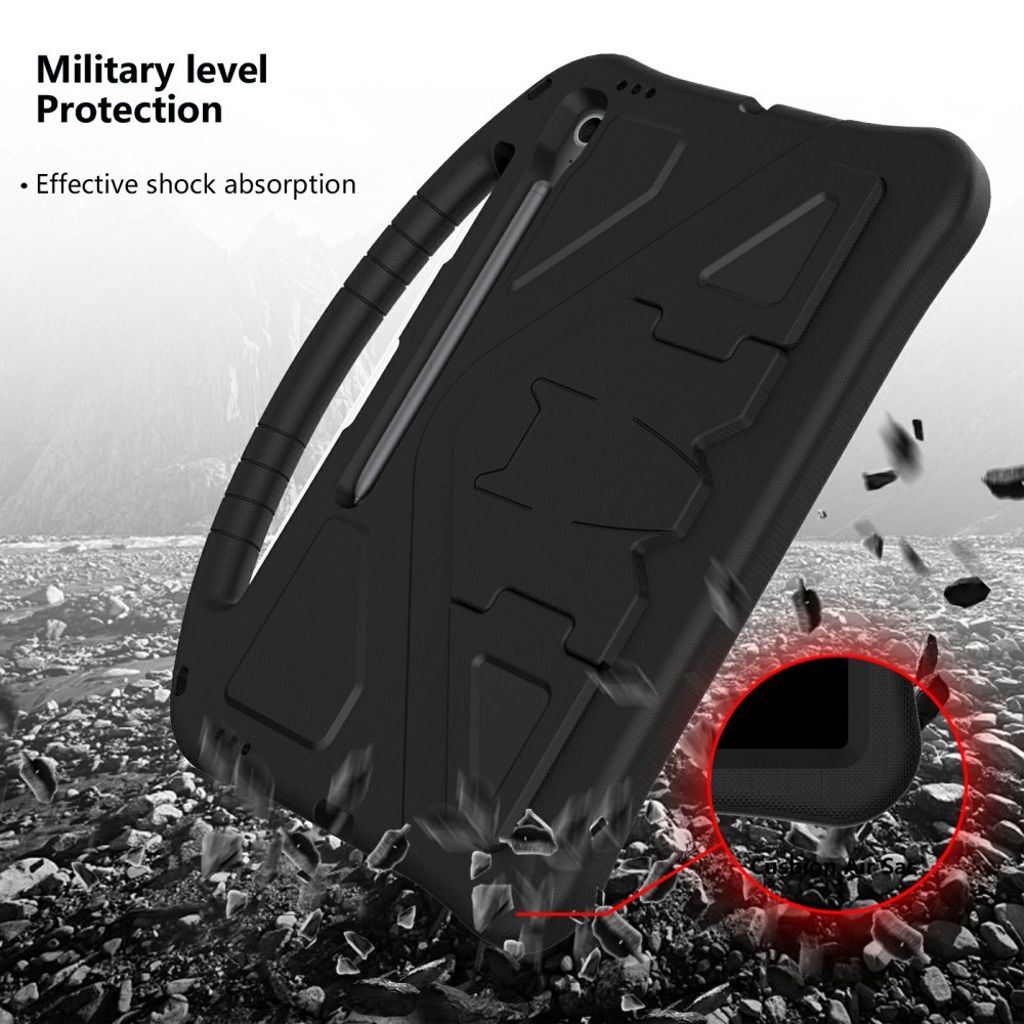 Samsung Galaxy Tab S10 FE Plus Case with Handle stand - Black