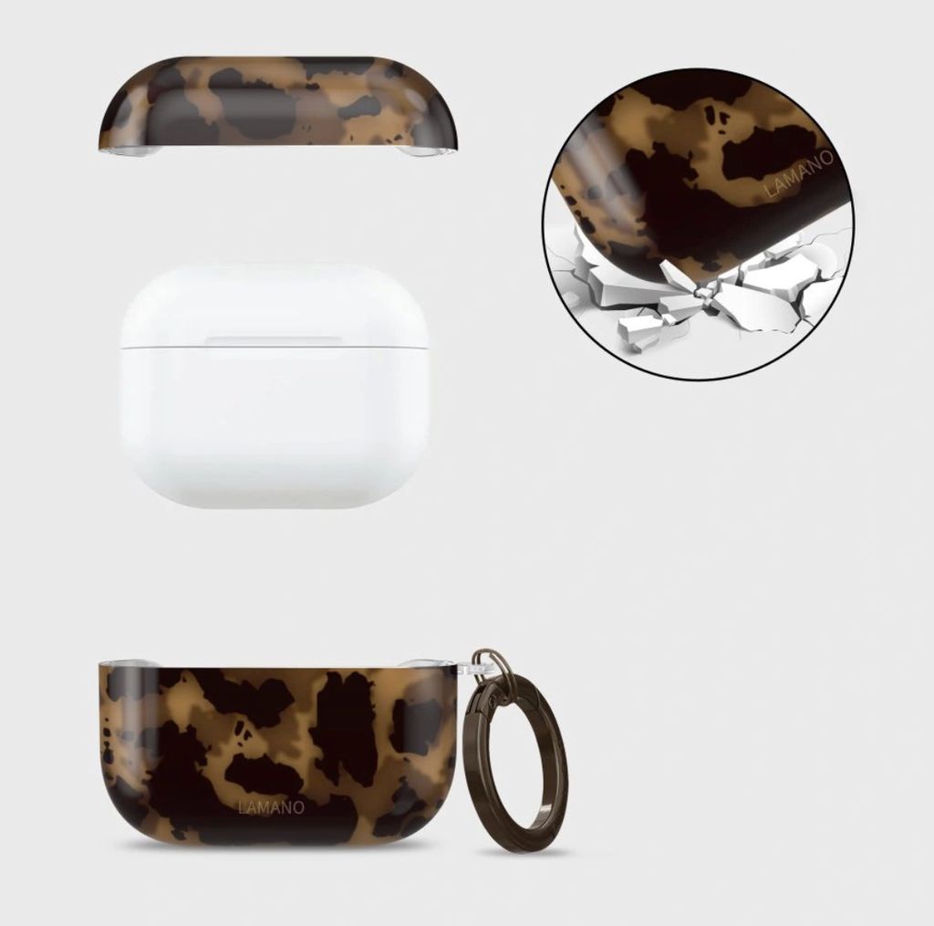 Tech-Protect Lamano Kuori AirPods Pro 1 / 2 - Musta/ruskea