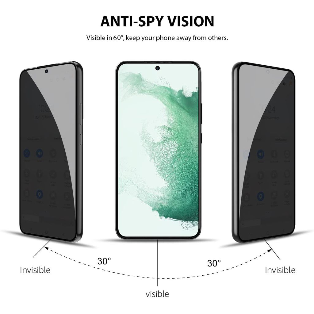 SiGN Privacy Skærmbeskyttelse Samsung Galaxy S22/S23  – EZ Apply med støvfri applikator