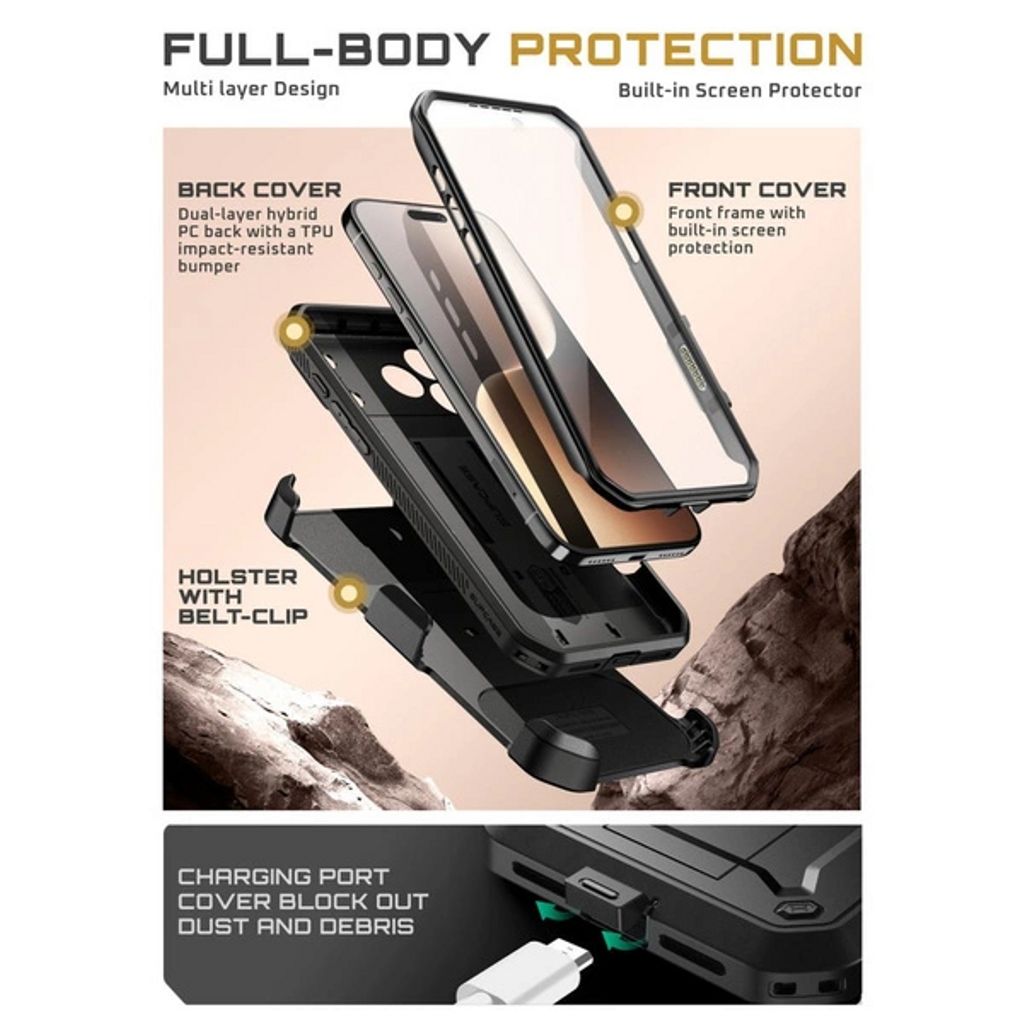 Supcase UB Pro Skal till iPhone 17 Pro Max - Svart