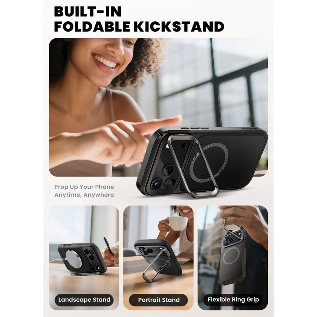 Supcase IBLSN Ares Flip MagSafe Skal till iPhone 17 Pro Max - Svart