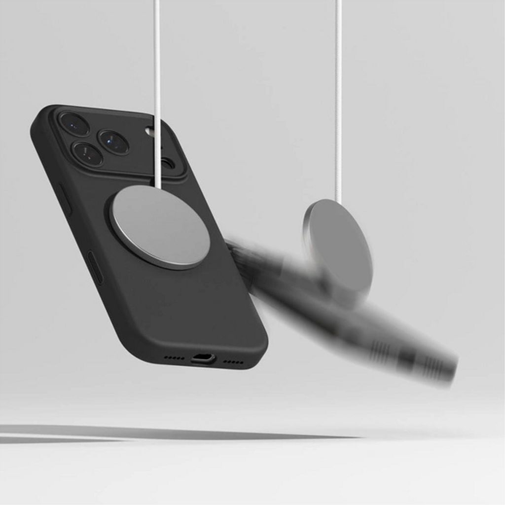 Ringke Silicone Magnetic MagSafe Cover till iPhone 17 Pro Max - Sort