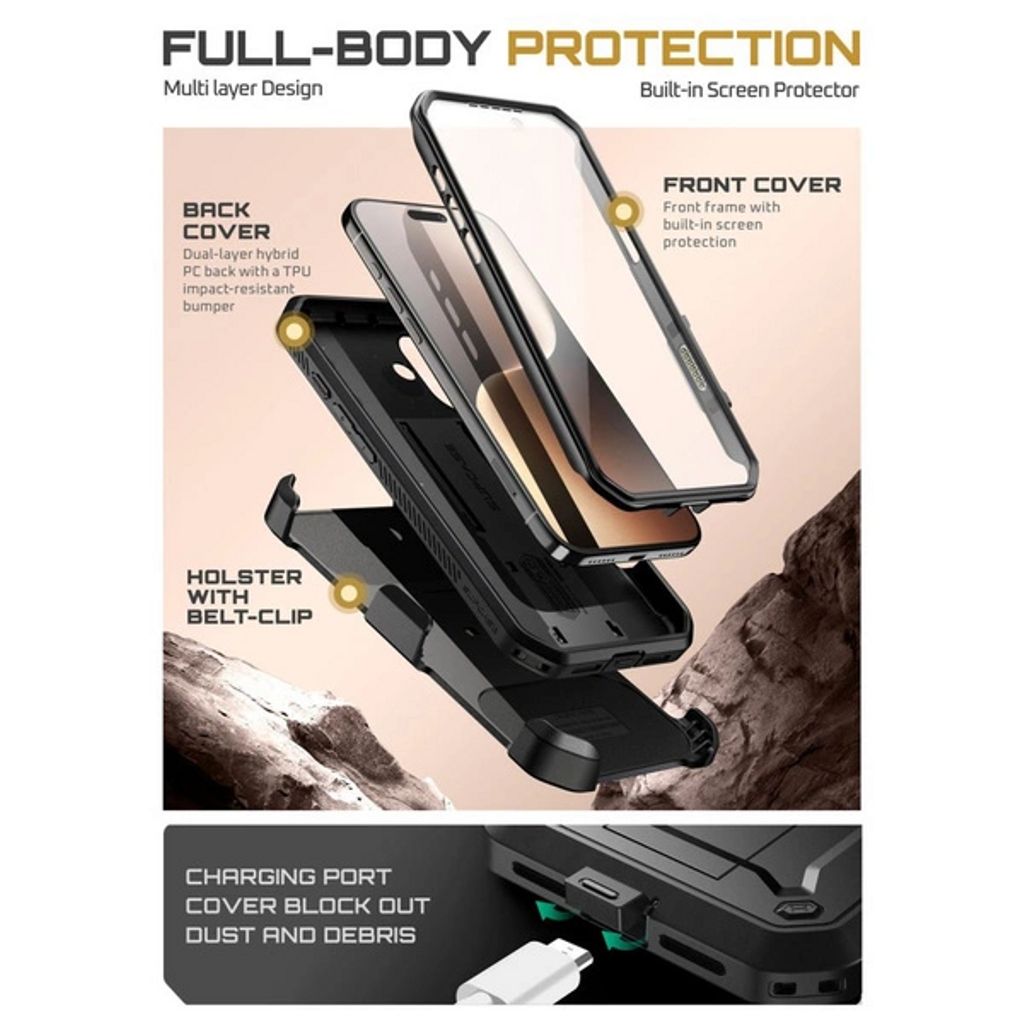 Supcase UB Pro Case for iPhone 17 - Black