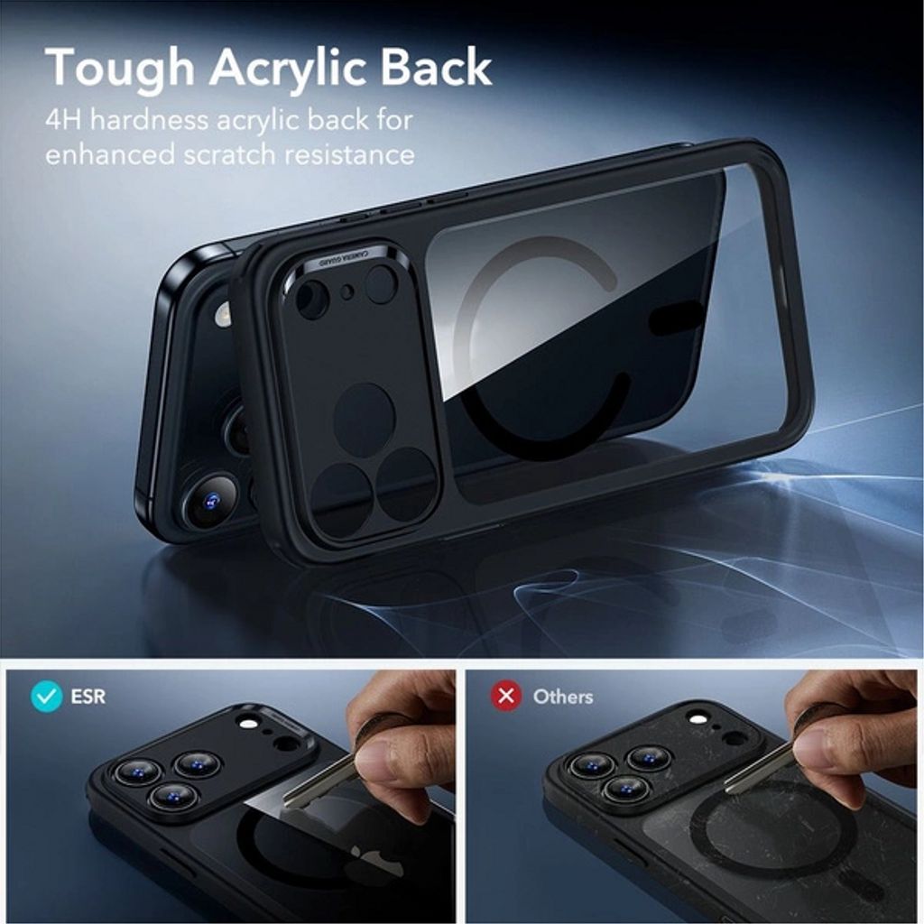 ESR Classic Hybrid MagSafe Set Case & Screen Protector for iPhone 17 Pro - Clear Black
