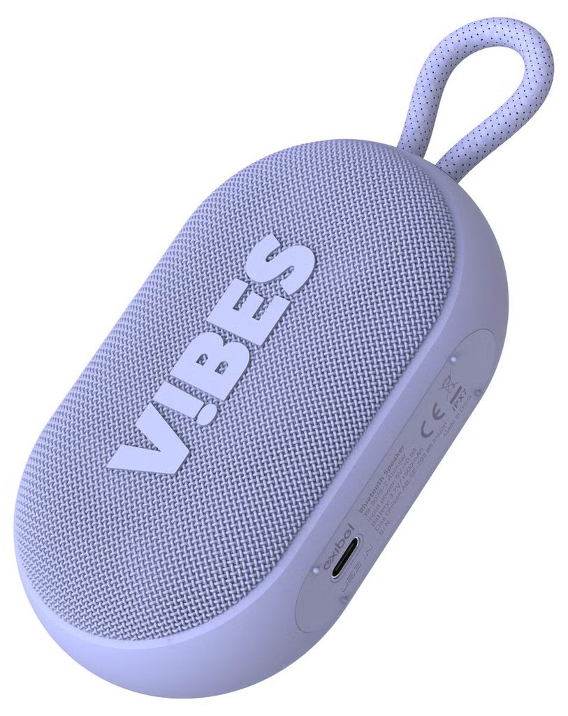Exibel Vibes kannettava langaton kaiutin, vedenpitävä - violetti