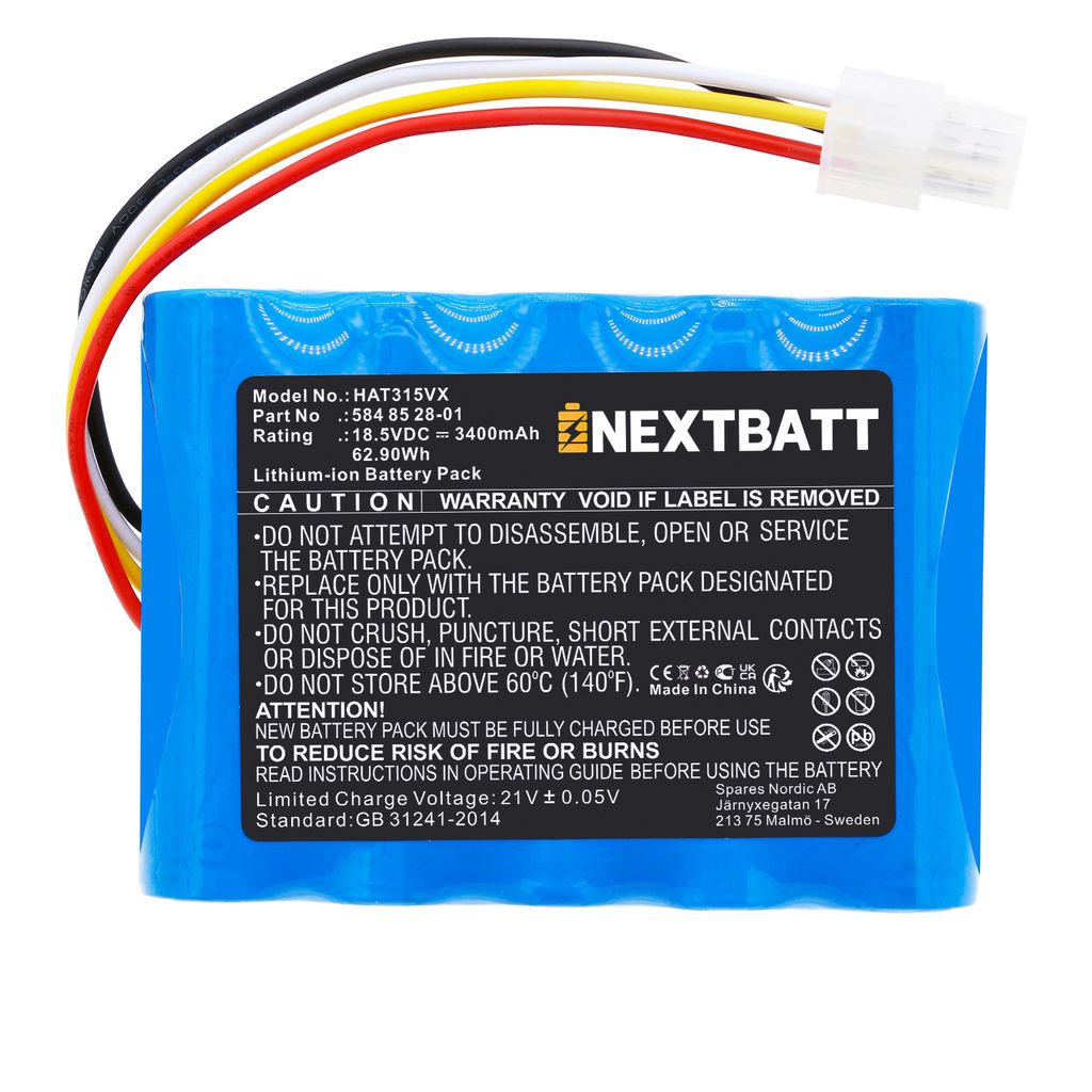 Batteri till Husqvarna Automower 315X m.fl. + robotgräsklipparknivar (36-pack)