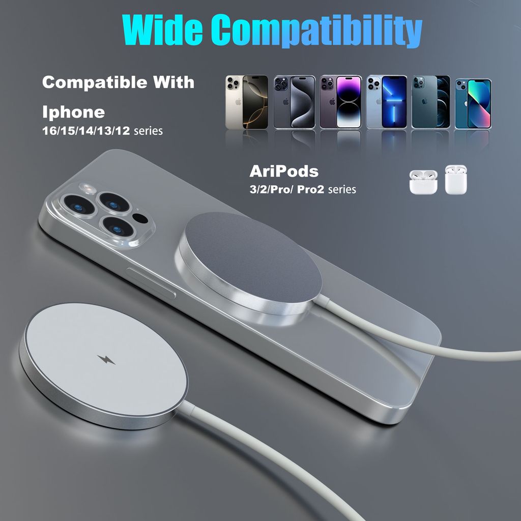 SiGN MagSafe -laturi Qi 15W, USB-C - valkoinen