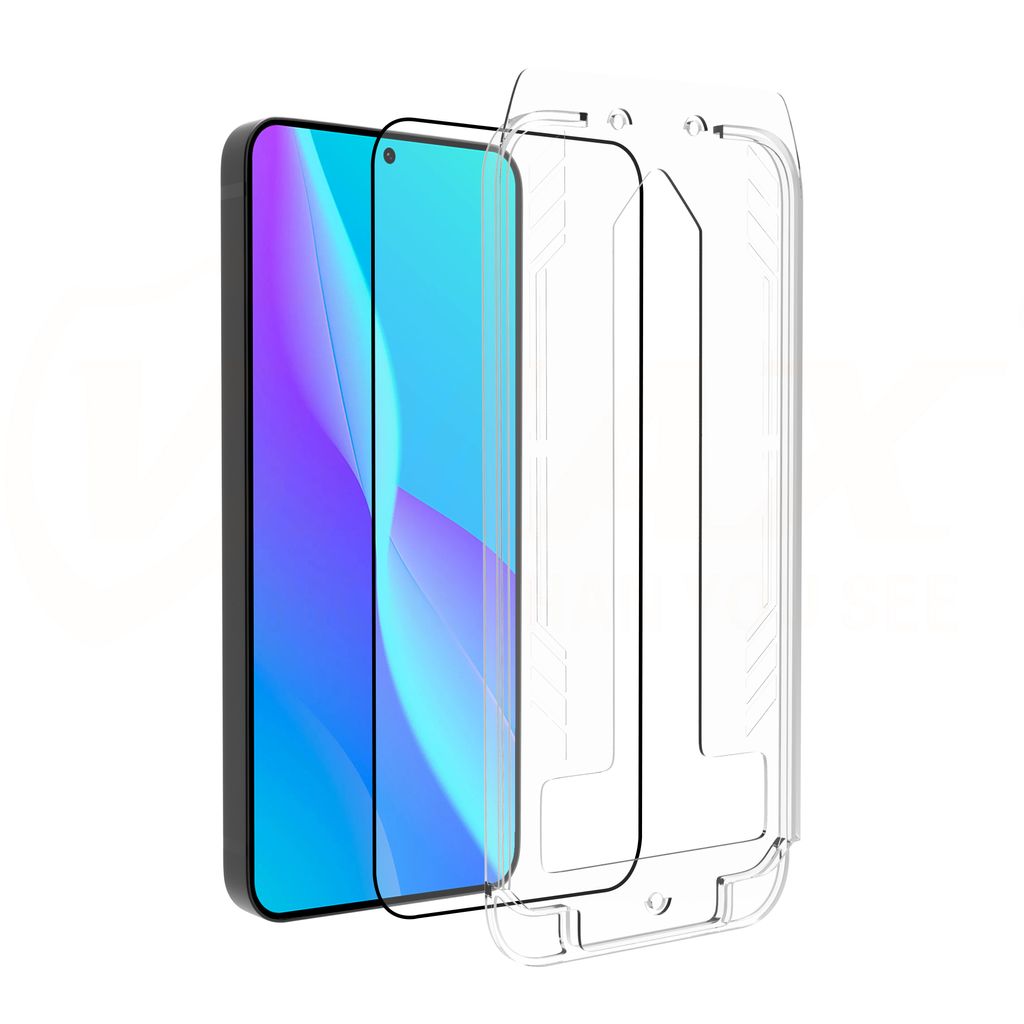 SiGN Full Cover Skjermbeskytter for Samsung Galaxy S25 med monteringsramme