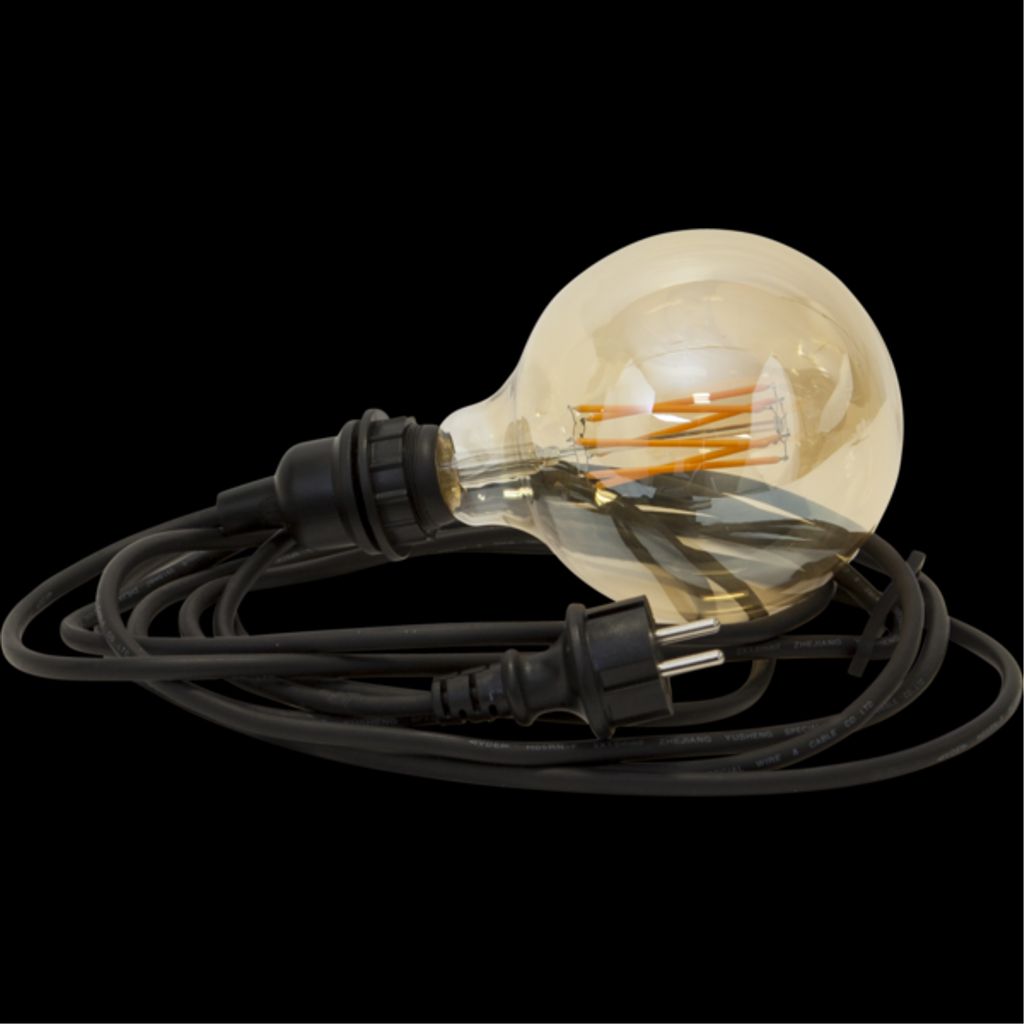 LED-lampa E27 G125 Vintage Gold