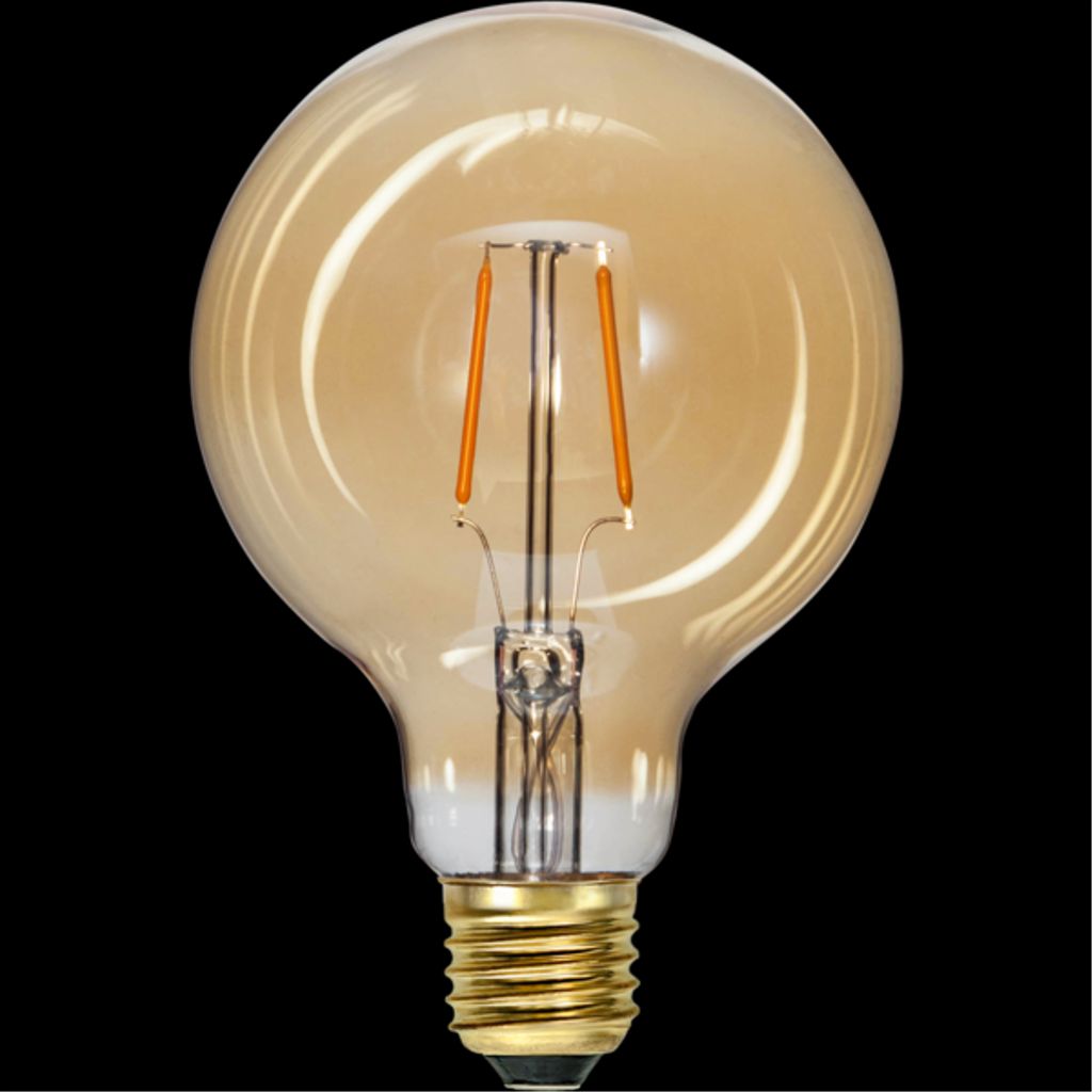 LED-lampa E27 G95 Plain Amber