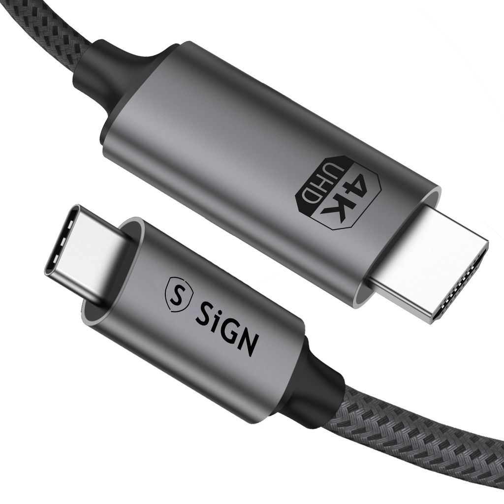SiGN USB-C - HDMI 4K 60Hz -kaapeli, 2m - Musta