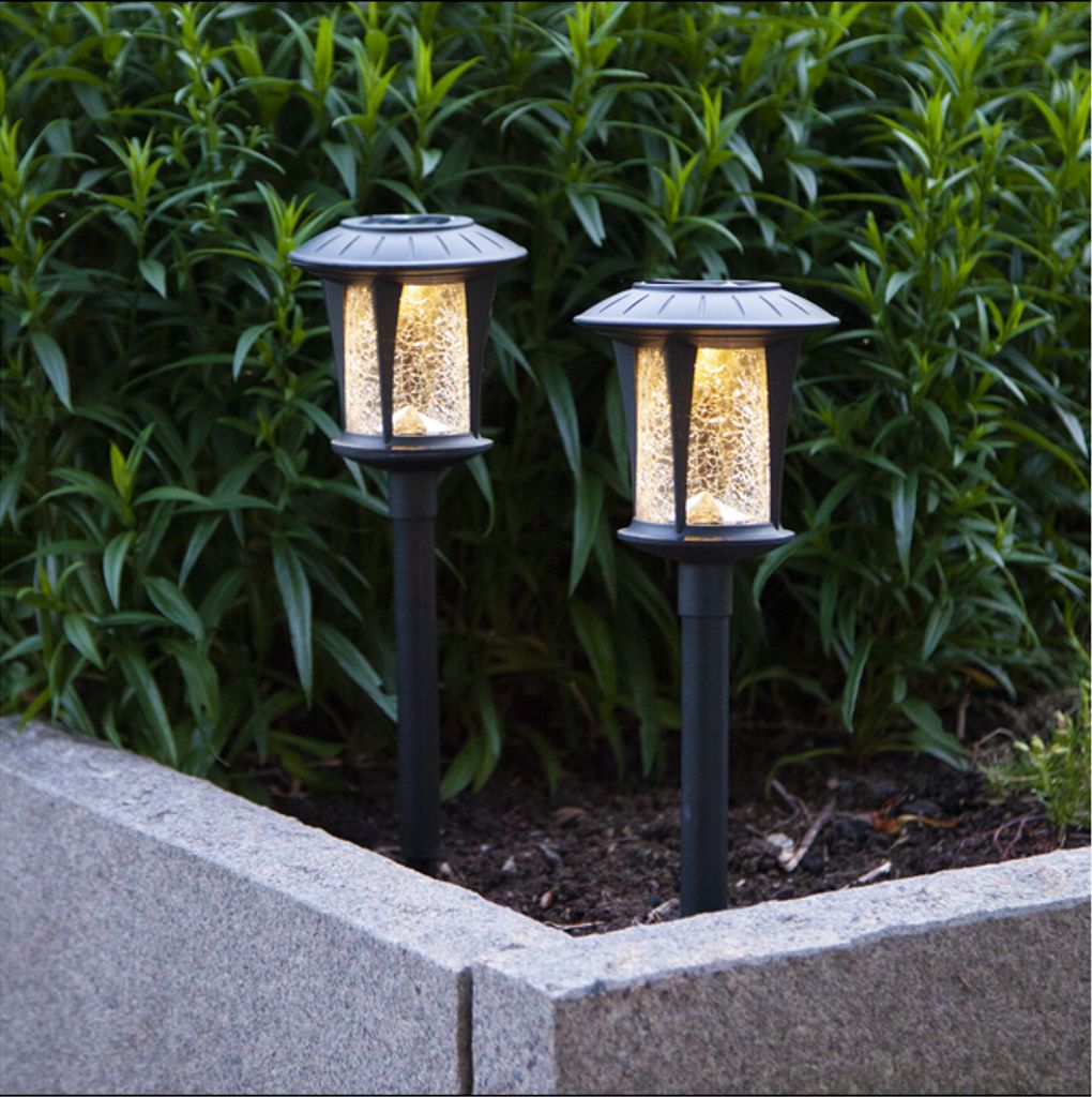 Star Trading solcellspollare Monaco 2-pack – svart