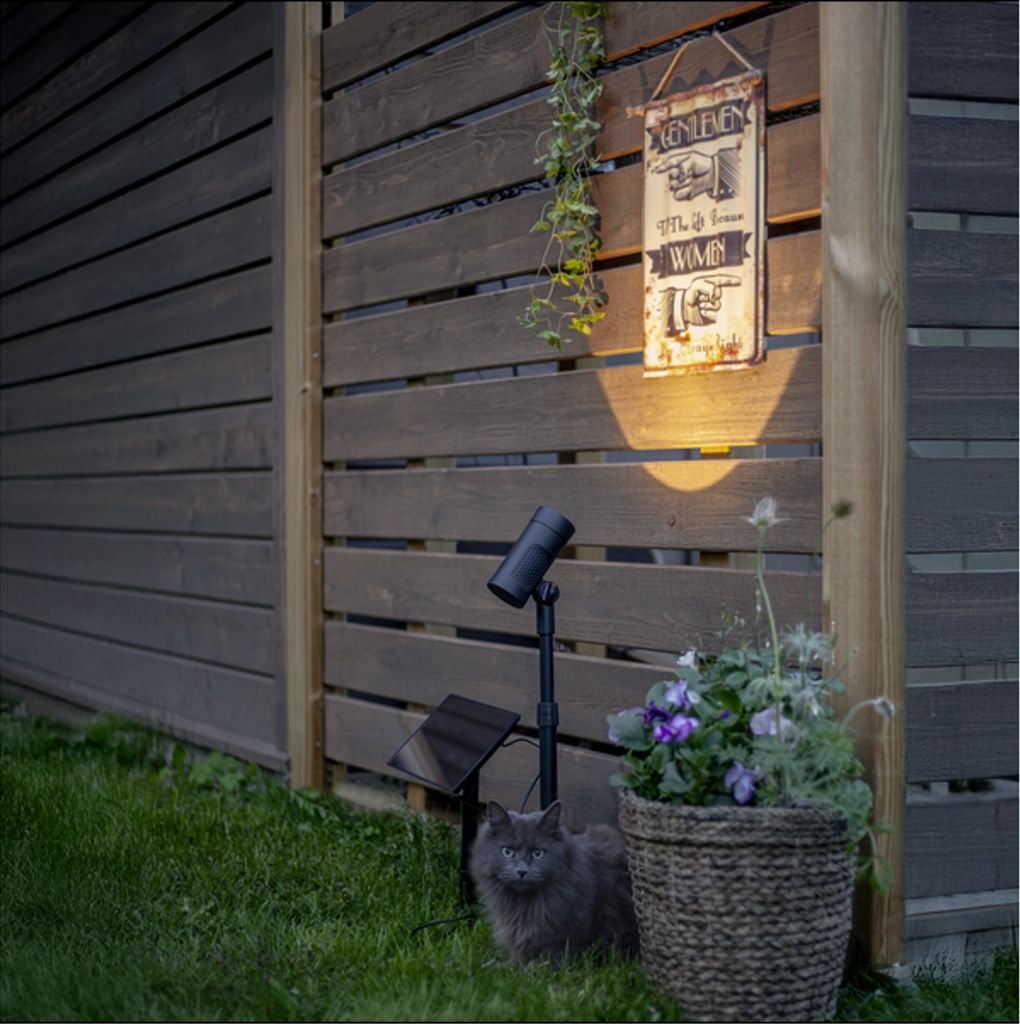 Star Trading solcellsspotlight Powerspot 53 cm – svart