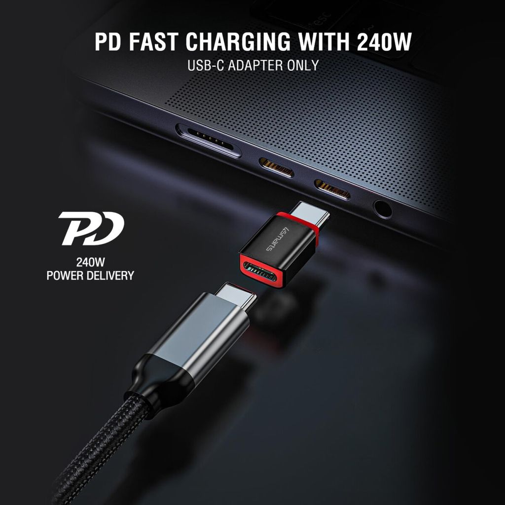 4Smarts Data Blocker -sovitinsarja USB-C - USB-A + USB-C, 2 kpl - musta
