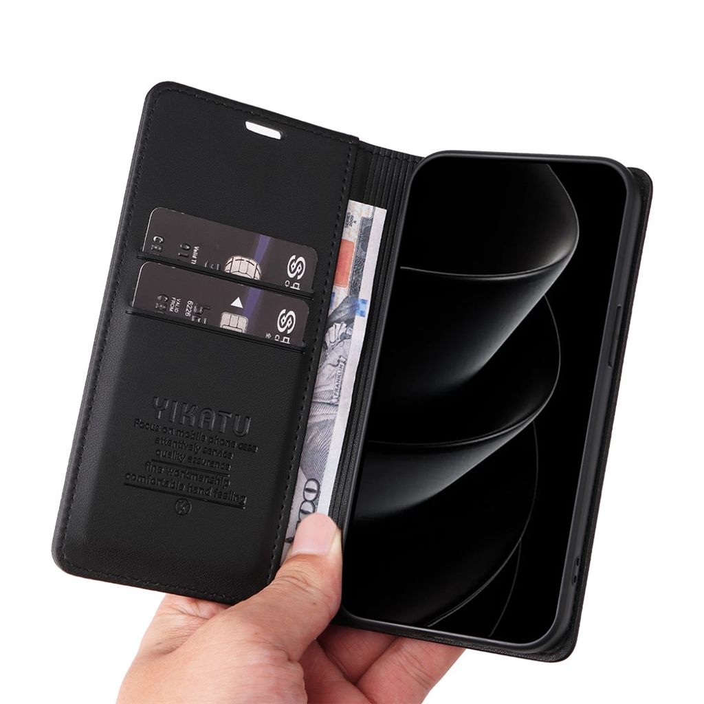 YIKATU iPhone 17 Pro Max Wallet cover - Black