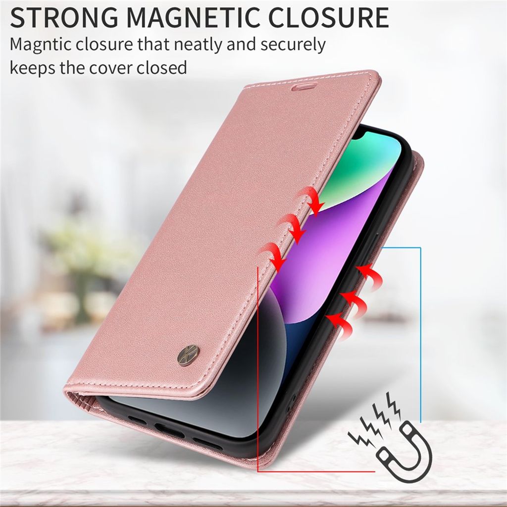 YIKATU iPhone 17 Pro Wallet cover - Rose Gold