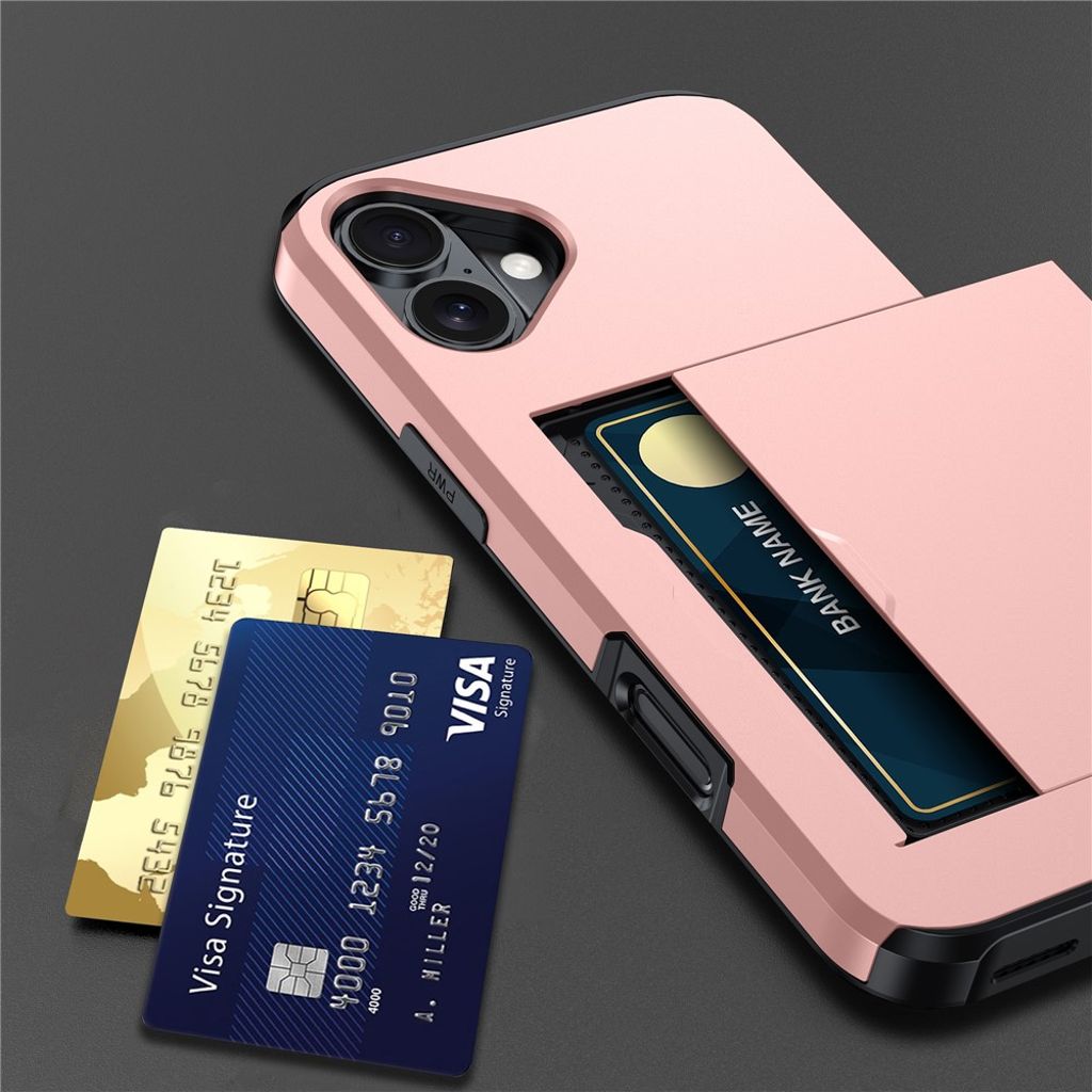 iPhone 17 Deksel med kortspor - Rosa