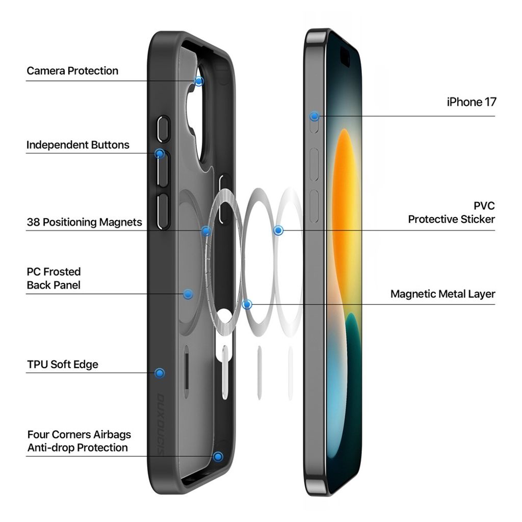 DUX DUCIS iPhone 17 Case with MagSafe - Black