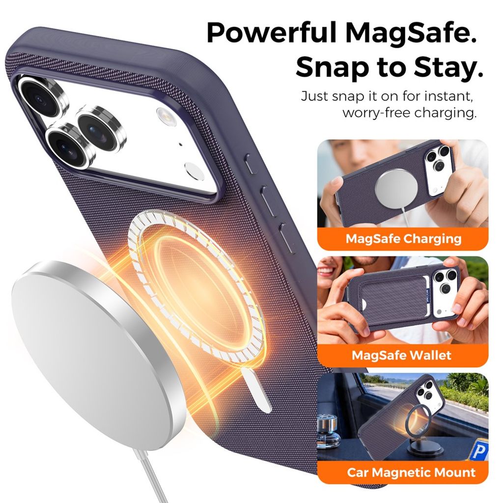 iPhone 18 Pro MagSafe Cover med Tech Fabric - Lilla