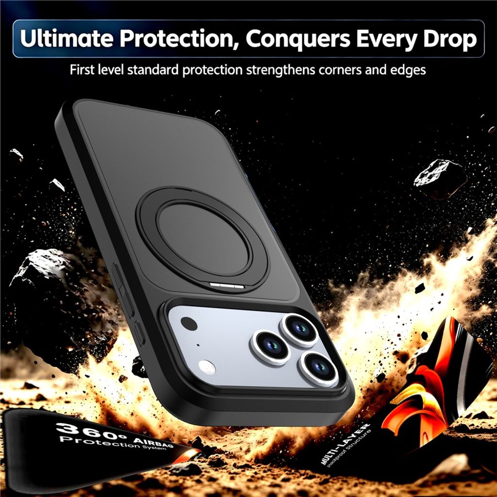 iPhone 18 Pro/17 Pro MagSafe Cover med ringstøtte - Blå