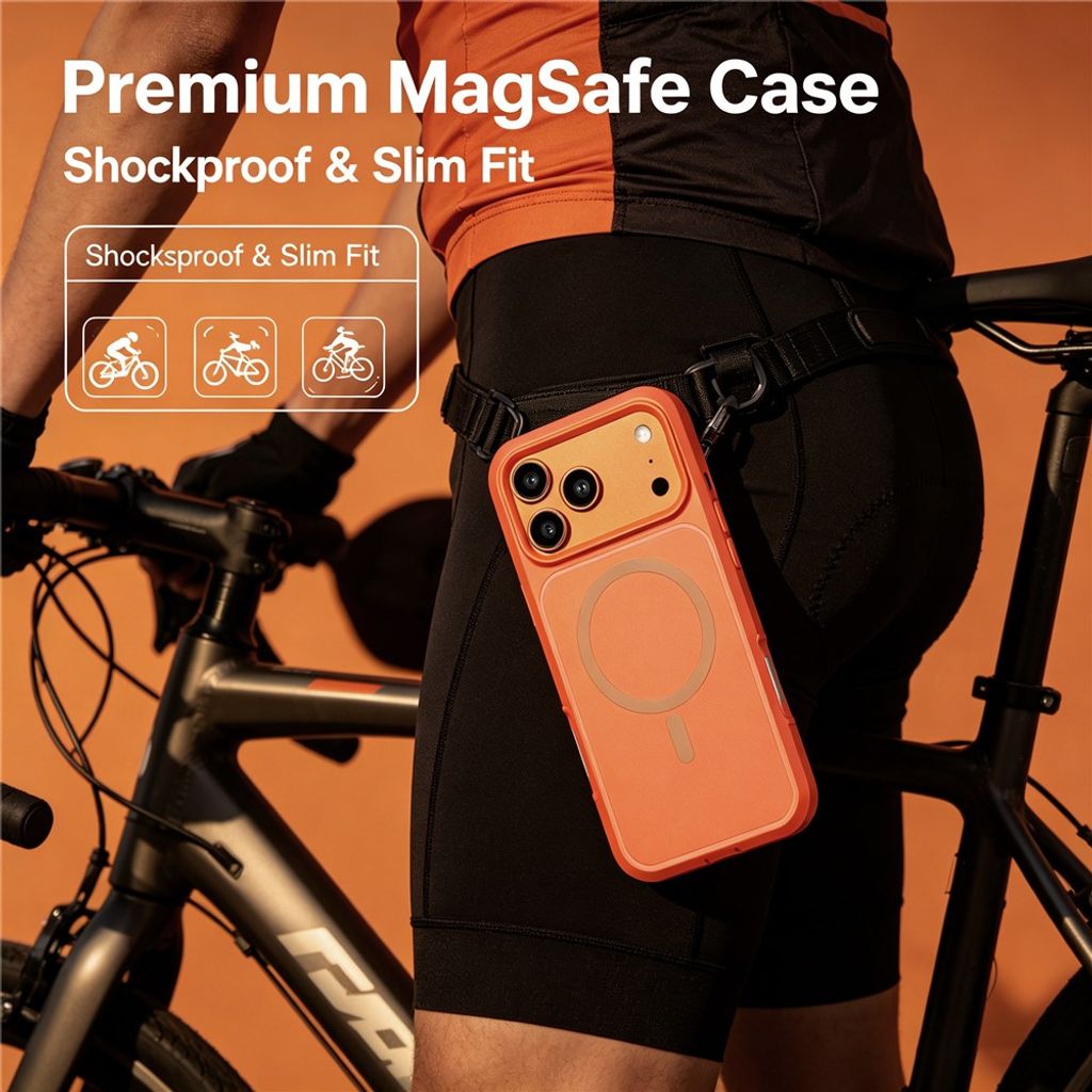 iPhone 18 Pro/17 Pro MagSafe Cover Stødsikkert - Orange