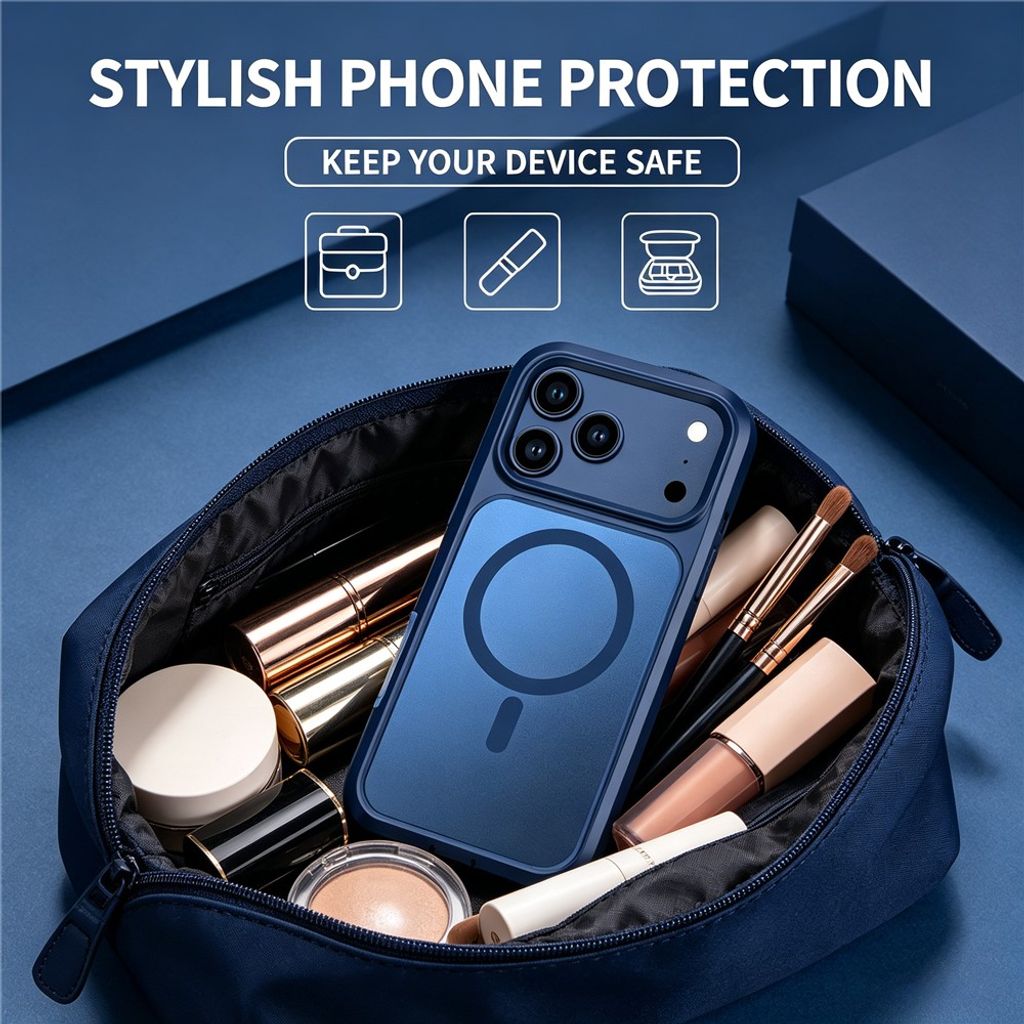 iPhone 18 Pro/17 Pro MagSafe Cover Stødsikkert - Blå