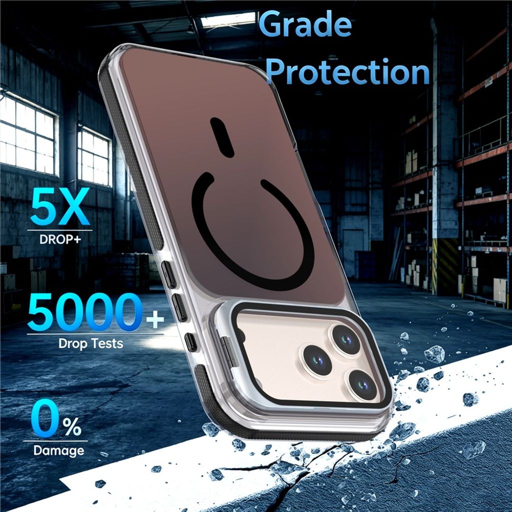 iPhone 18 Pro/17 Pro MagSafe Deksel med støtte - Svart