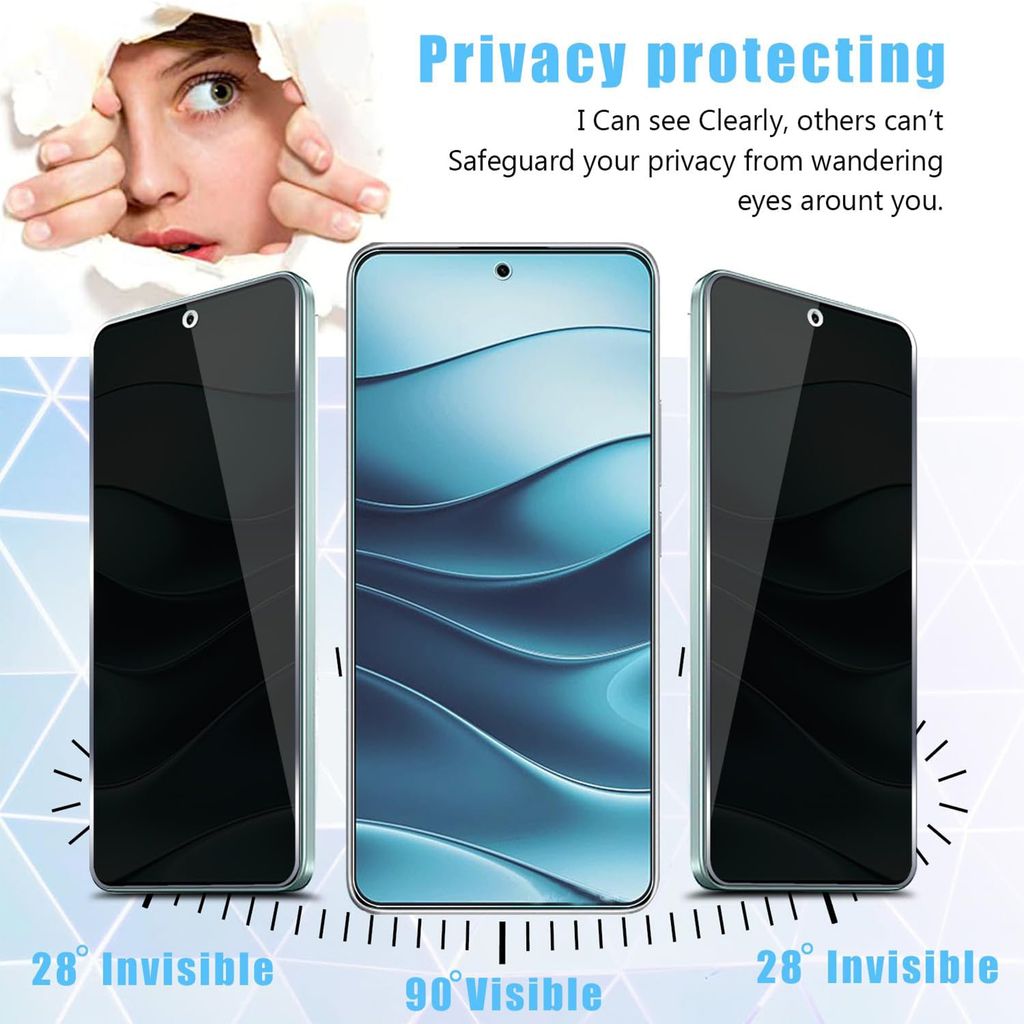 Xiaomi Redmi Note 17 Pro 5G Privacy Näytönsuoja Alumiini-silikonilasi