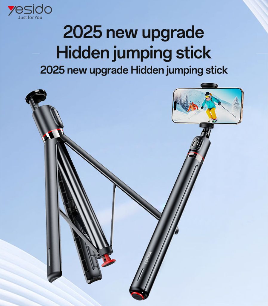 YESIDO SF30 Pop Up Tripod Udtrækkelig Selfiestang – 1,7 m