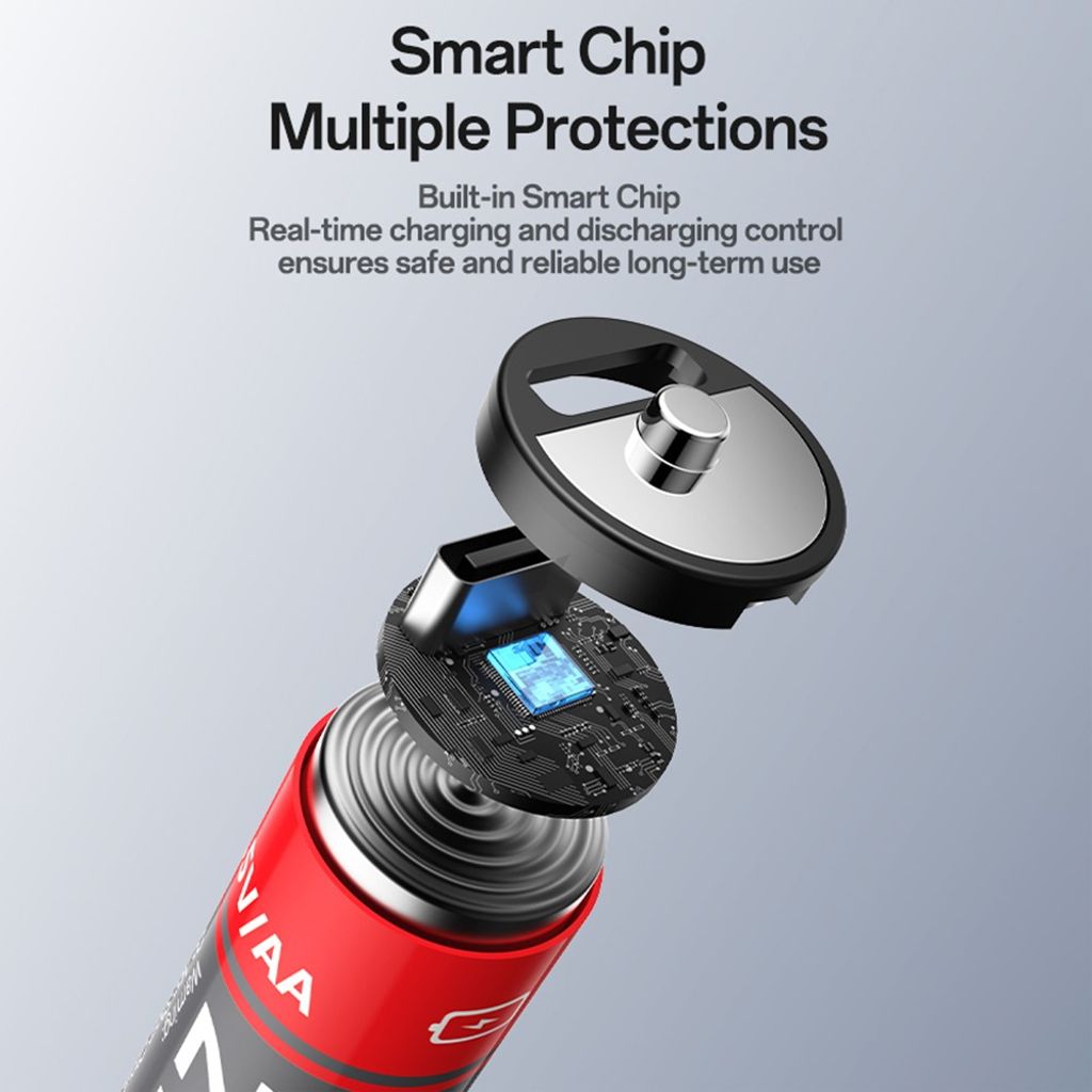 YESIDO YP88 4-pack AA Batteri 580mAh Uppladdningsbara USB-C