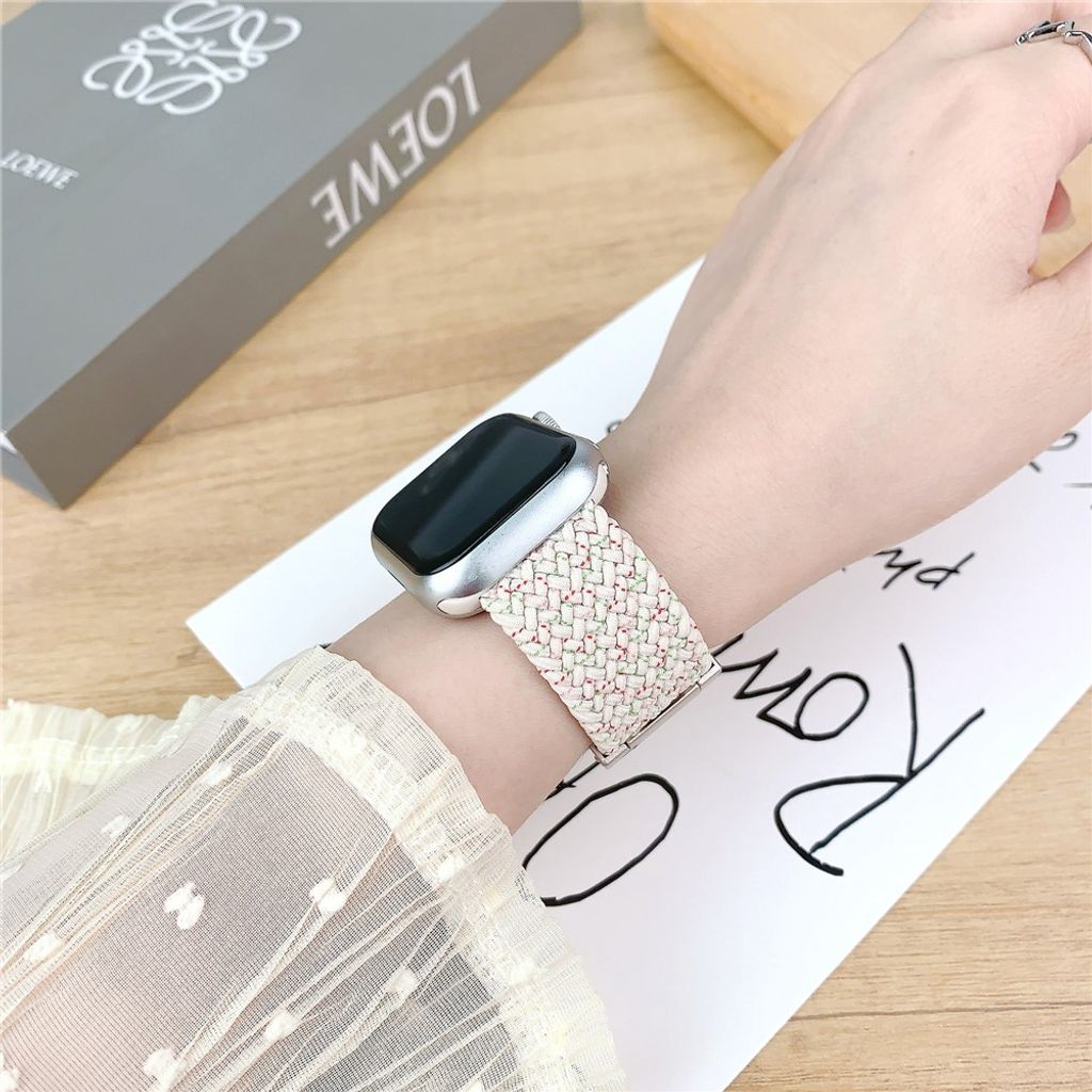 Apple Watch 49/46/45/44/42mm Urrem Flettet Nylon – Sort