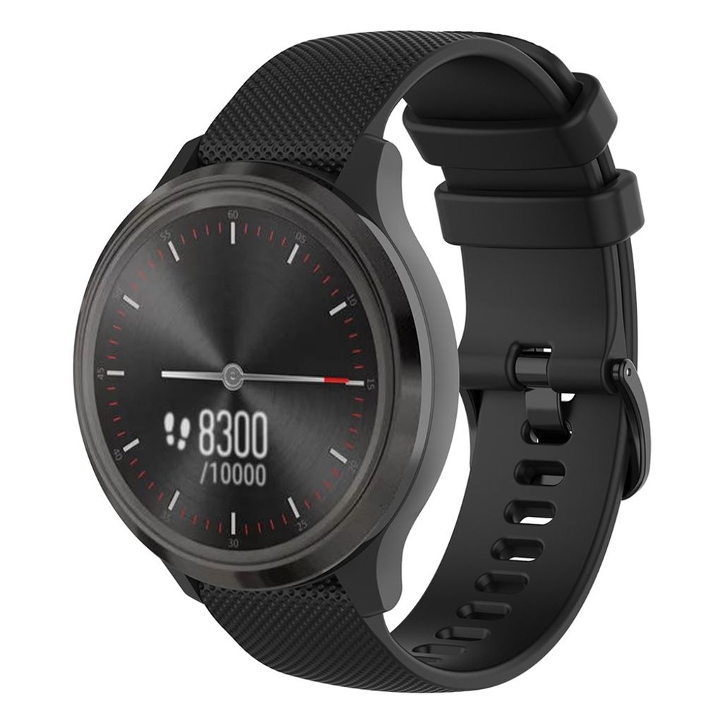 Garmin Vivomove 3S/Vivoactive 4S/GarminActive S Watch Strap – Black