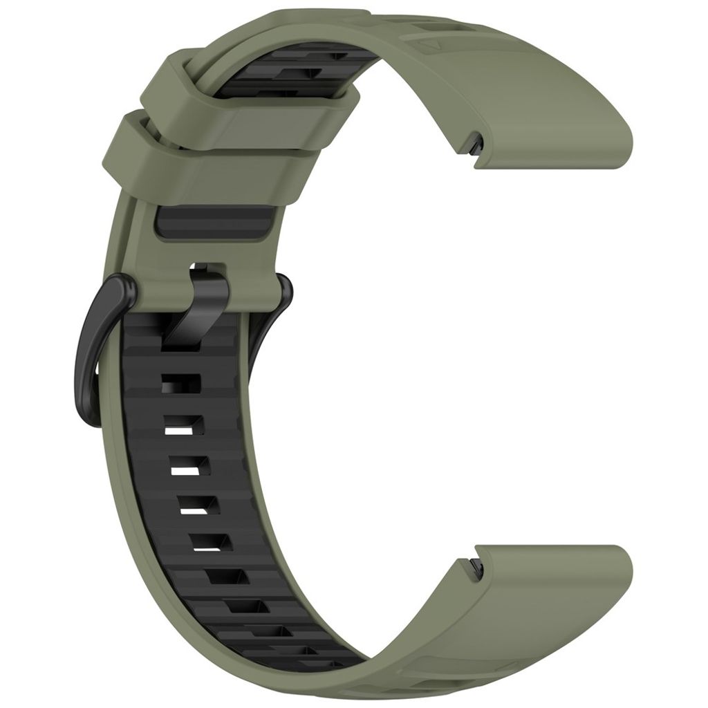 Garmin Quatix 8/Fenix 8/Epix Pro etc. Klockarmband Silikon – Grön/Svart