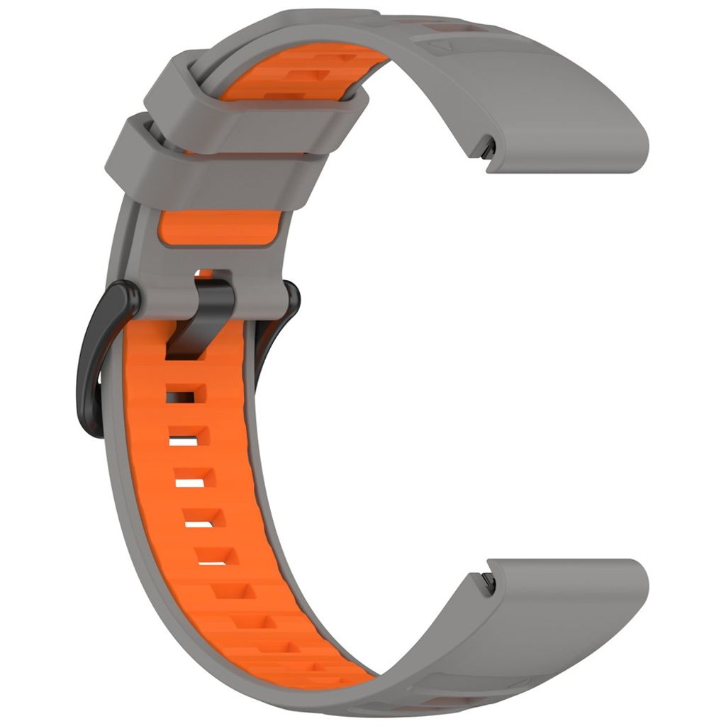 Garmin Quatix 8/Fenix 8/Epix Pro etc. Klockarmband Silikon – Grå/Orange