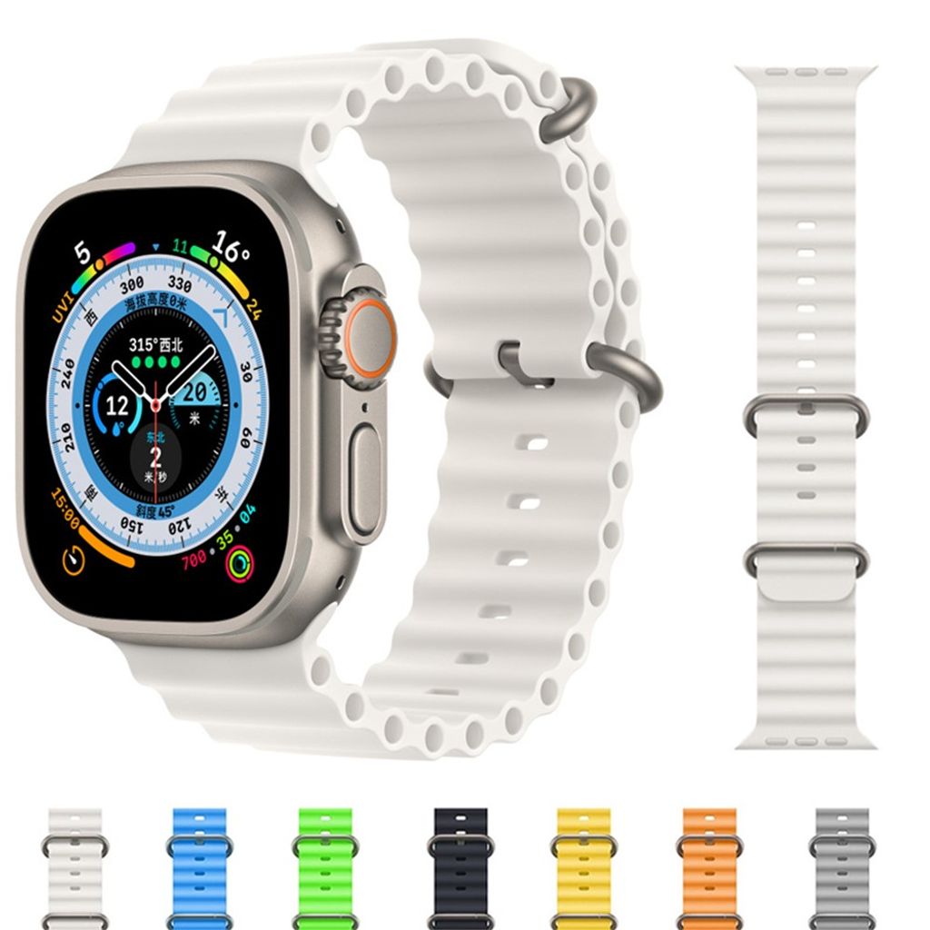 Apple Watch 49/46/45/44/42mm Silikone Urrem - Orange