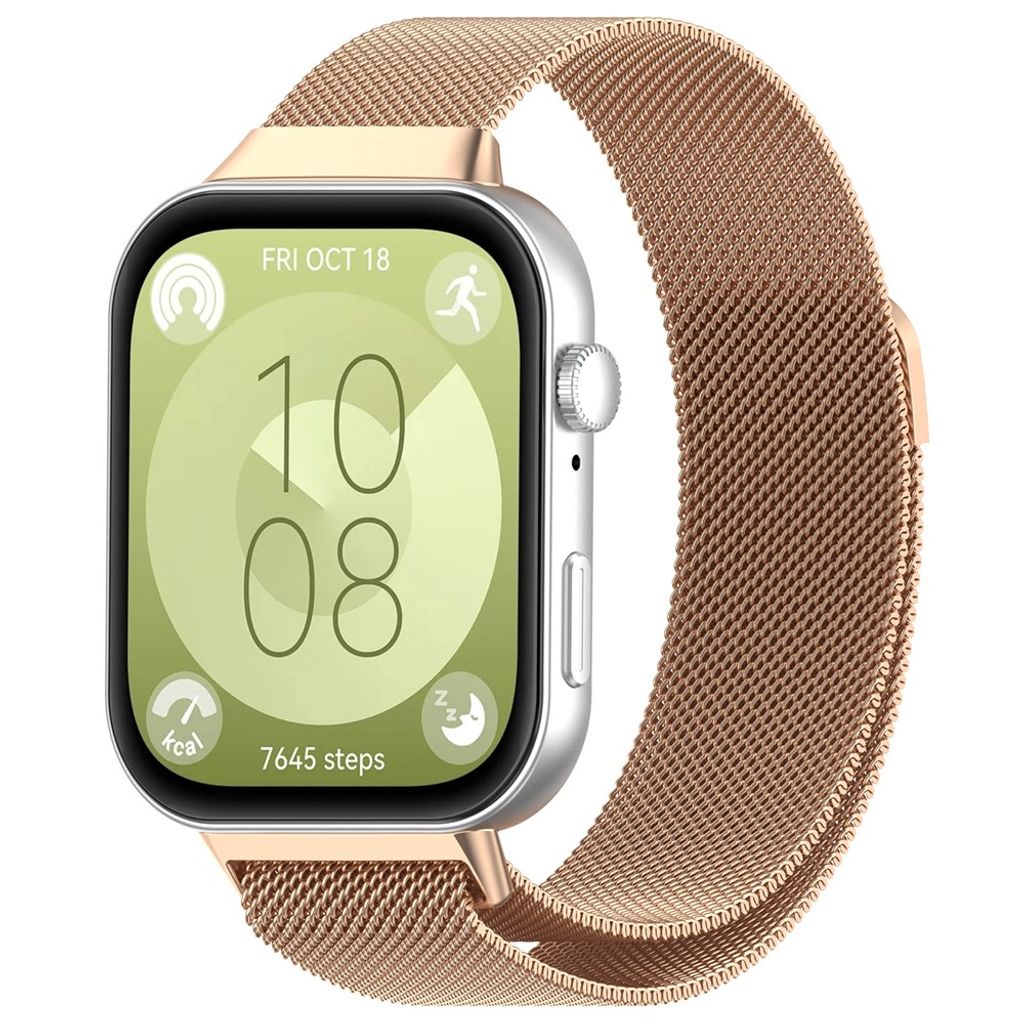 Huawei Watch Fit 3 Milanese Urrem Rustfrit Stål – Rosaguld