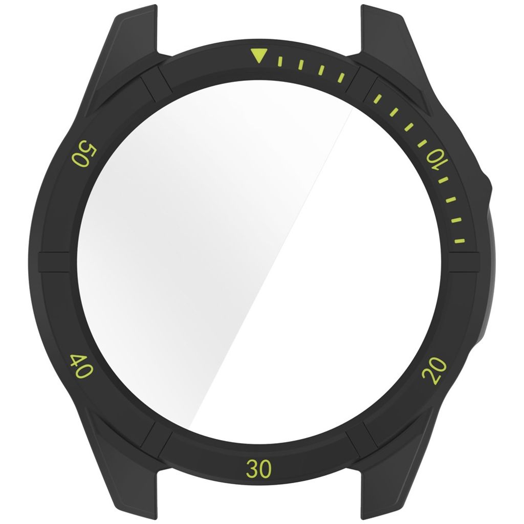 Garmin Fenix 8 47mm Case with Tempered Glass Screen Protector – Black/Green